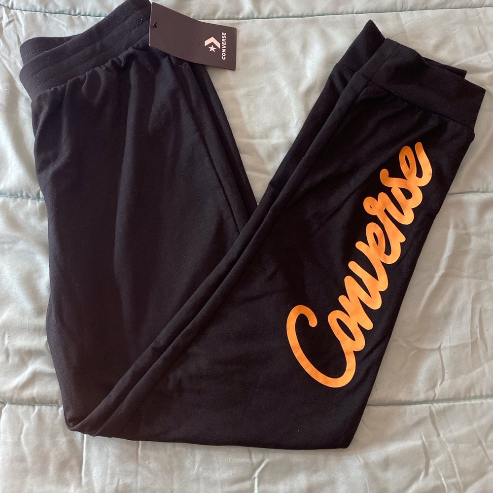 Converse Black Leggings with gold logo